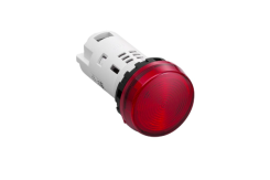 Flush Red Lens Uni-body Type Pilot Light 220VAC